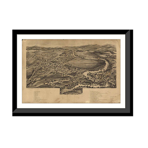 Panoramic Map - Enonsburg, Vermont, 1892 - Bird's Eye View Print