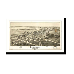Panoramic Map - Ladonia, Texas, 1891 - Bird's Eye View Print