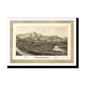 Panoramic Map - Windsor, Vermont, 1886 - Bird's Eye View Print