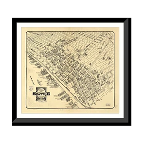 Panoramic Map - Seattle, Washington, 1903 - Bird's Eye View Print