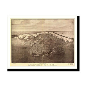 Panoramic Map - Superior, Wisconsin, 1913 - Bird's Eye View Print