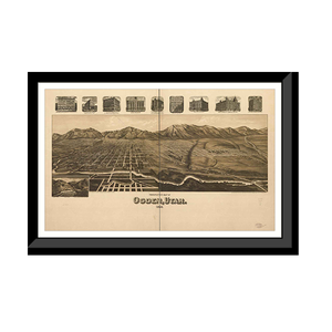 Panoramic Map - Ogden City, Utah, 1890 - Bird's Eye View Print