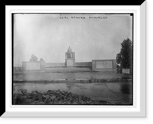 Historic Framed Print, Carl Schurtz Monument,  17-7/8" x 21-7/8"