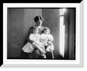 Historic Framed Print, Louise Homer & children,  17-7/8" x 21-7/8"