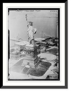 Antique Military - Statue of Liberty - from army plane