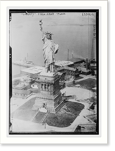 Antique Military - Statue of Liberty - from army plane