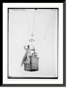 Historic Framed Print, Parachute jump - 2,  17-7/8" x 21-7/8"