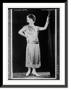 Historic Framed Print, Eleanor Dawn in satin crepe gown,  17-7/8" x 21-7/8"