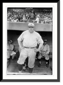 Historic Framed Print, Babe Ruth,  17-7/8" x 21-7/8"