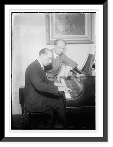 Stravinsky and Fulwaagder at piano, Vintage Wall Art