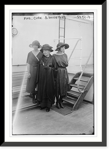 Historic Framed Print, Mme. Curie & daughters,  17-7/8" x 21-7/8"