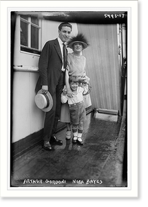 Vintage Photo Print - Arthur Gordoni, Nora Bayes and child