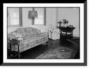 Historic Framed Print, Living room,  17-7/8" x 21-7/8"