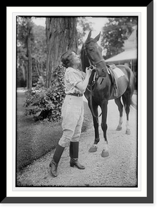 Historic Framed Print, Valentine & horse,  17-7/8" x 21-7/8"