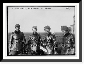 Jap. army aviators who flew 2800 kilo to Choshun, Antique Print