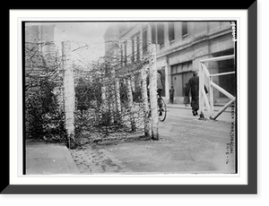 Historic Framed Print, Barbed wire, Shanghai,  17-7/8" x 21-7/8"