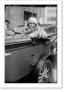 Vintage Americana Print - Farrar in full length fur coat