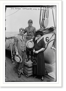 Vintage Americana Print - Dr. Royal Copeland, wife and son