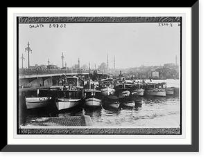 Historic Framed Print, Galata Bridge,  17-7/8" x 21-7/8"