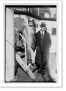 Vintage Photo Print - Hon. J.W. Fortescue and wife