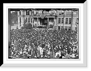 Historic Framed Print, Taft speaking at Davenport, Iowa,  17-7/8" x 21-7/8"