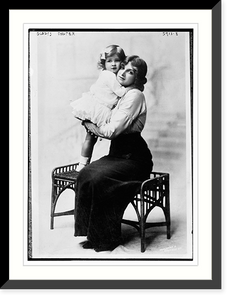Historic Framed Print, Gladys Cooper and child,  17-7/8" x 21-7/8"
