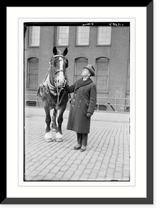 Historic Framed Print, O'More and horse,  17-7/8" x 21-7/8"