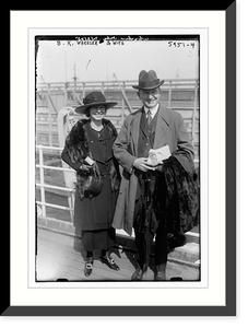 Historic Framed Print, B.K. Wheeler (and wife),  17-7/8" x 21-7/8"