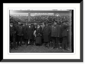 Antique Photo Print - Ruppert, Al Smith & wife opening day Yankee, 1923