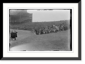 Historic Framed Print, Crowd at Yankees opening,  17-7/8" x 21-7/8"