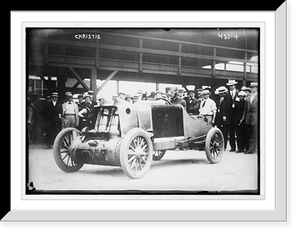 Historic Framed Print, Racing Auto, Christie,  17-7/8" x 21-7/8"