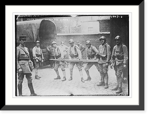 Historic Framed Print, French requisition iron pipe in Ruhr,  17-7/8" x 21-7/8"