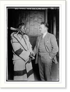 Black & White Photo - Chief Twoguns White Calf & Mike Gibbons