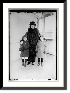 Mrs. R. De Koven & Hudson boys, Historic Print