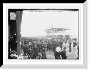 Historic Framed Print, Vanderbilt Cup Auto Race, crowd,  17-7/8" x 21-7/8"