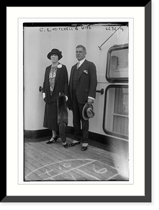 Historic Framed Print, C.E. Mitchell & wife - 2,  17-7/8" x 21-7/8"