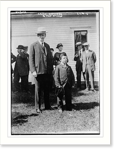 Antique Photo Print - Cal. Coolidge with Dan McCuen (midgit)