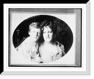 Historic Framed Print, Mrs. Oliver Harriman & son,  17-7/8" x 21-7/8"
