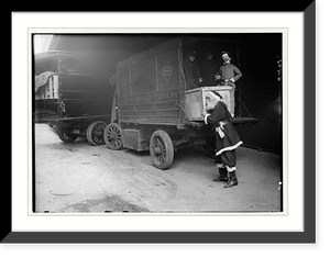 Historic Framed Print, Loading railway express car - 2,  17-7/8" x 21-7/8"