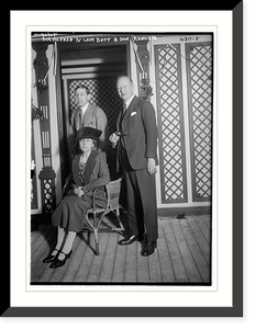 Sir Alfred & Lady Butt & son Kenneth, Antique Print