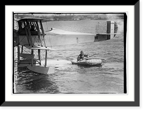 Historic Framed Print, Lt. Com. Byrd and "Air-Raft" - 2,  17-7/8" x 21-7/8"