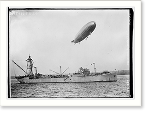 Historic Maritime - Battleships - U.S.S. PATOKA & SHENANDOAH blimp