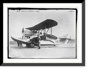 Historic Framed Print, Navy Loening Amphibian plane,  17-7/8" x 21-7/8"