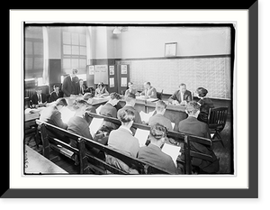 Historic Framed Print, Class scheduling vocat'l tr.,  17-7/8" x 21-7/8"