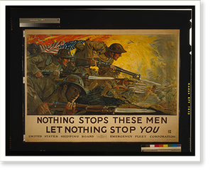 Nothing stops these men let nothing stop you. H. Giles 18 John H. Eggers Co. Inc. New York, Vintage Print