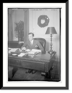 Historic Framed Print, J.J. Walker, Mayor of N.Y.,  17-7/8" x 21-7/8"