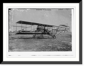 Historic Framed Print, Hamilton in Aeroplane,  17-7/8" x 21-7/8"