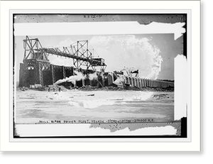 Historic Landscape - Miss. River Power Plant - Framed Wall Art Gift Idea