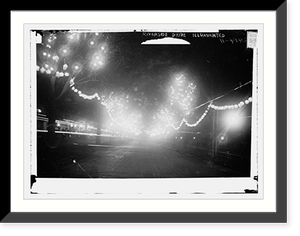 Antique Photo Print - Riverside Drive Illuminated