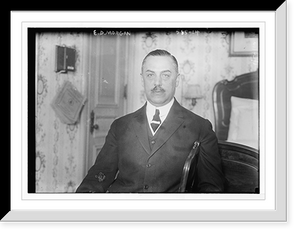 Historic Framed Print, E.D. Morgan, seated,  17-7/8" x 21-7/8"
